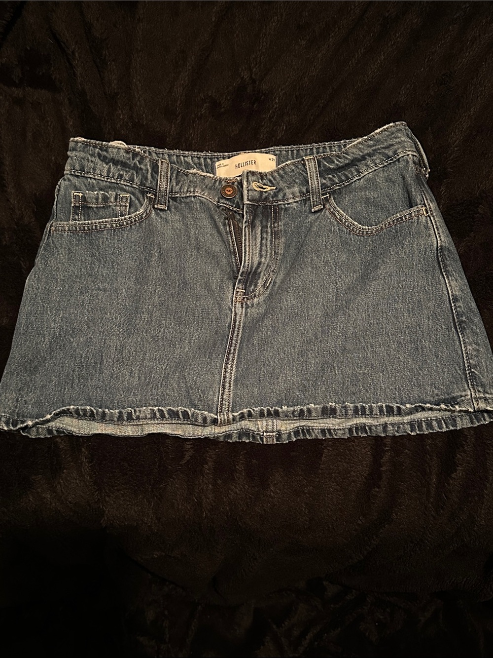 Hollister Light Blue Denim Mini Skirt